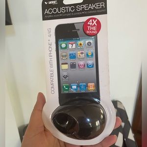 VIBE Black Acoustic Speaker iPhone 4/4S, no batteries! New in package